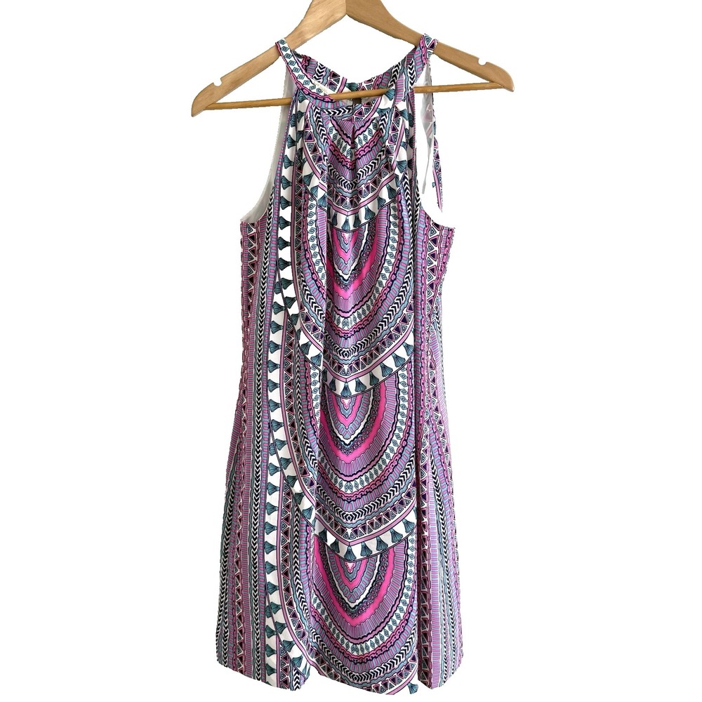 Britt Ryan Pink Silk Tassel Mini Dress Womens Small Preppy Resortwear‎ Beach